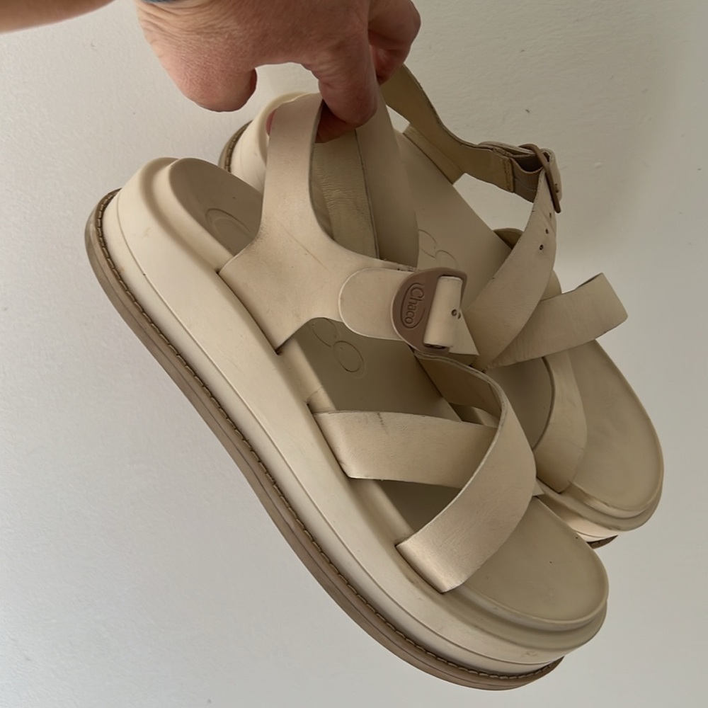 Chaco Townes in “Angora” sandals. Women’s US 8
